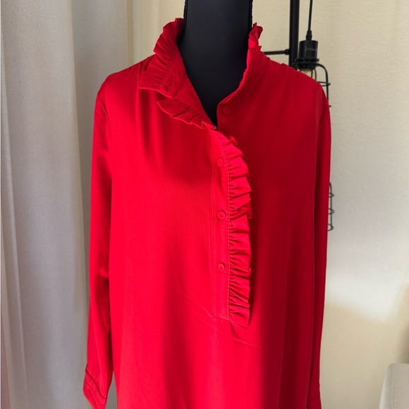 Tuckernuck Red Crepe Tate Dress Women’s Size Medium - Picture 6 of 11